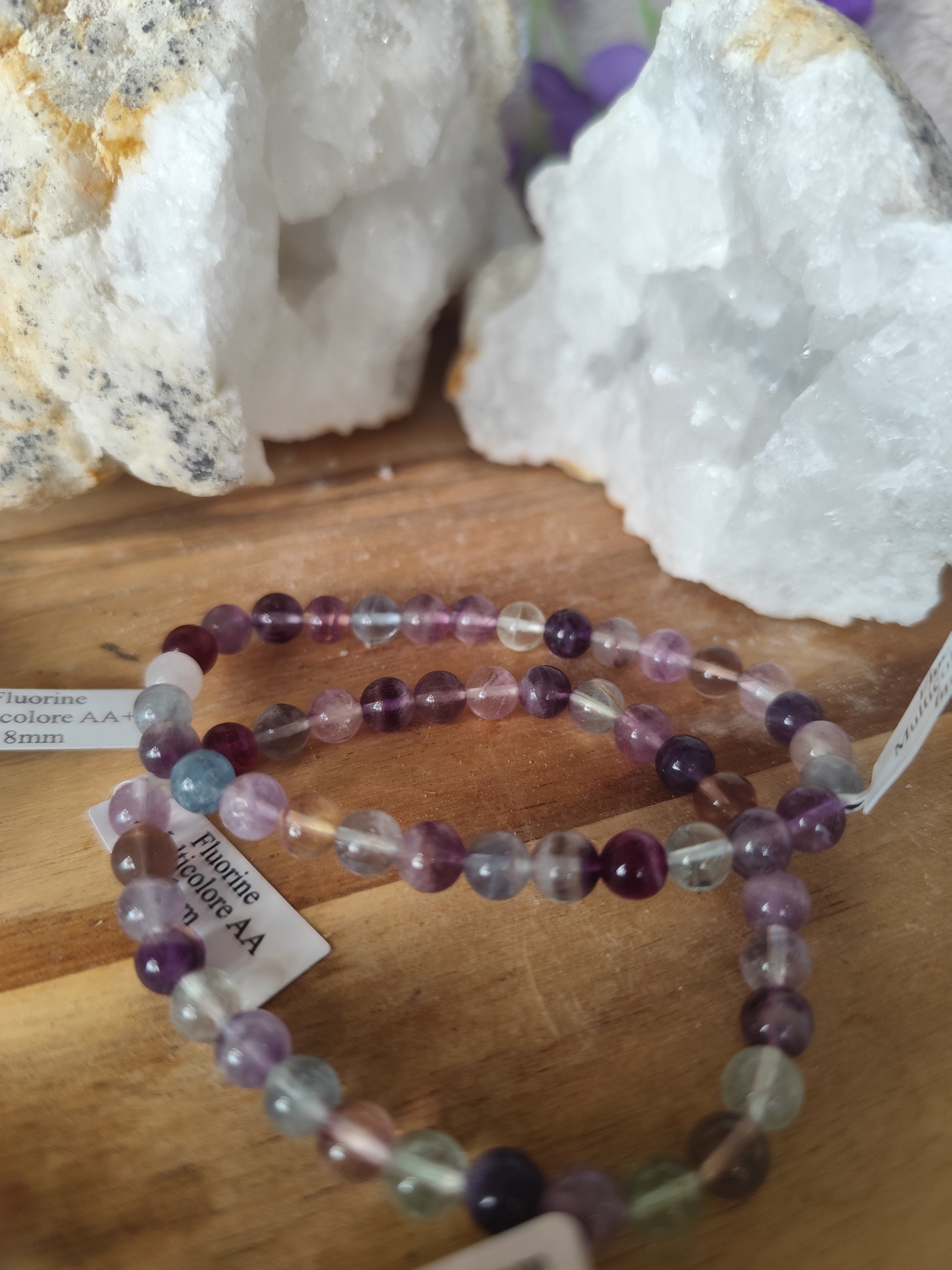 Bracelet en Fluorine AA – 6 mm | Pierre naturelle de qualité AA