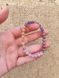 Nuit de Lilas — Bracelet unique en pierre de lune, améthyste & phosphosidérite