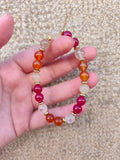 Bracelet « Sex on the Beach » – Rubis, Cornaline & Cristal de roche rutile