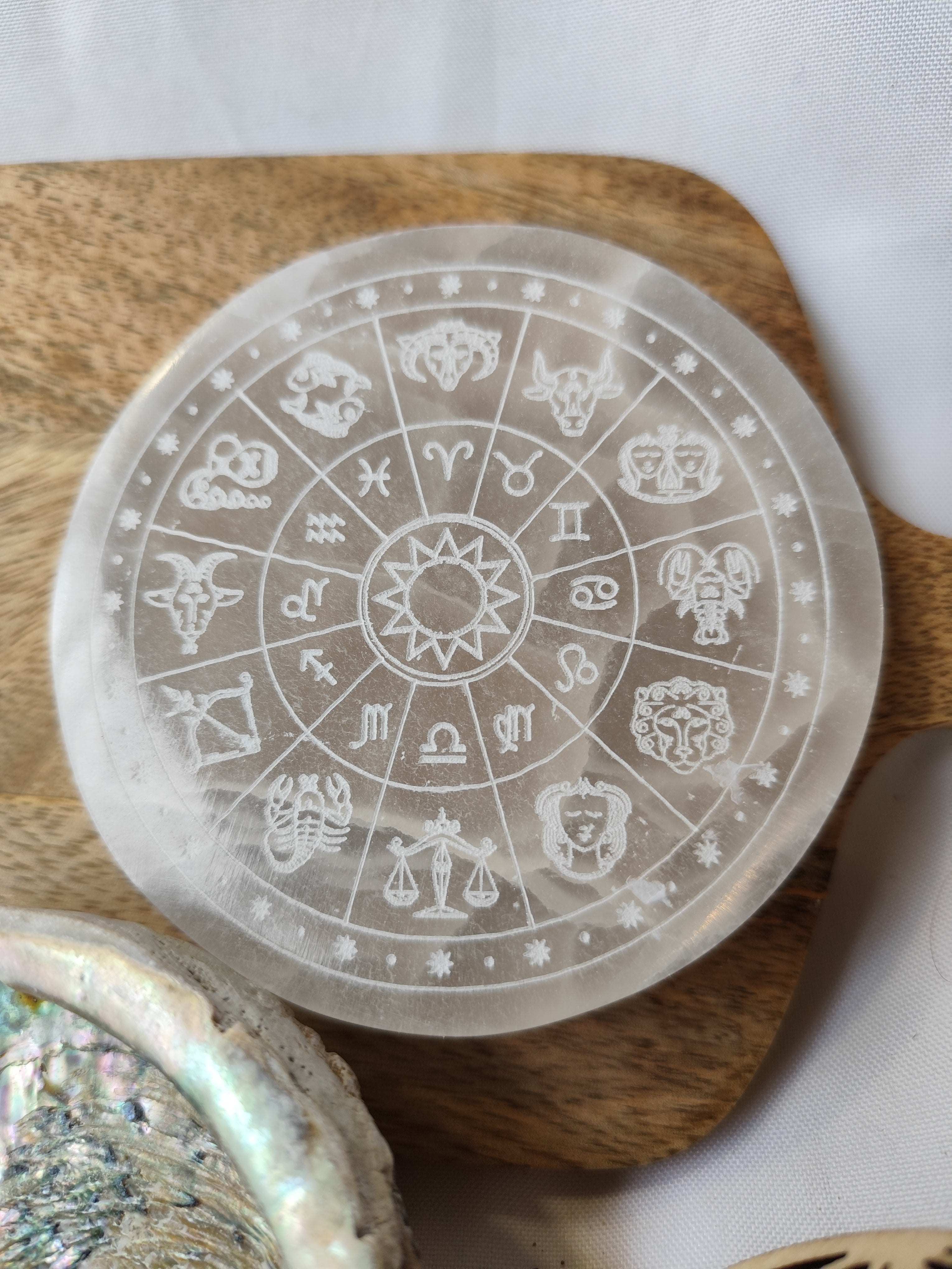 Plaque zodiaque en Sélénite