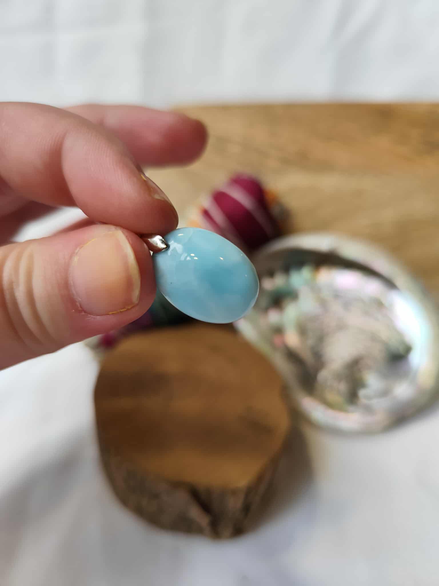 Pendentif Larimar ( rare )