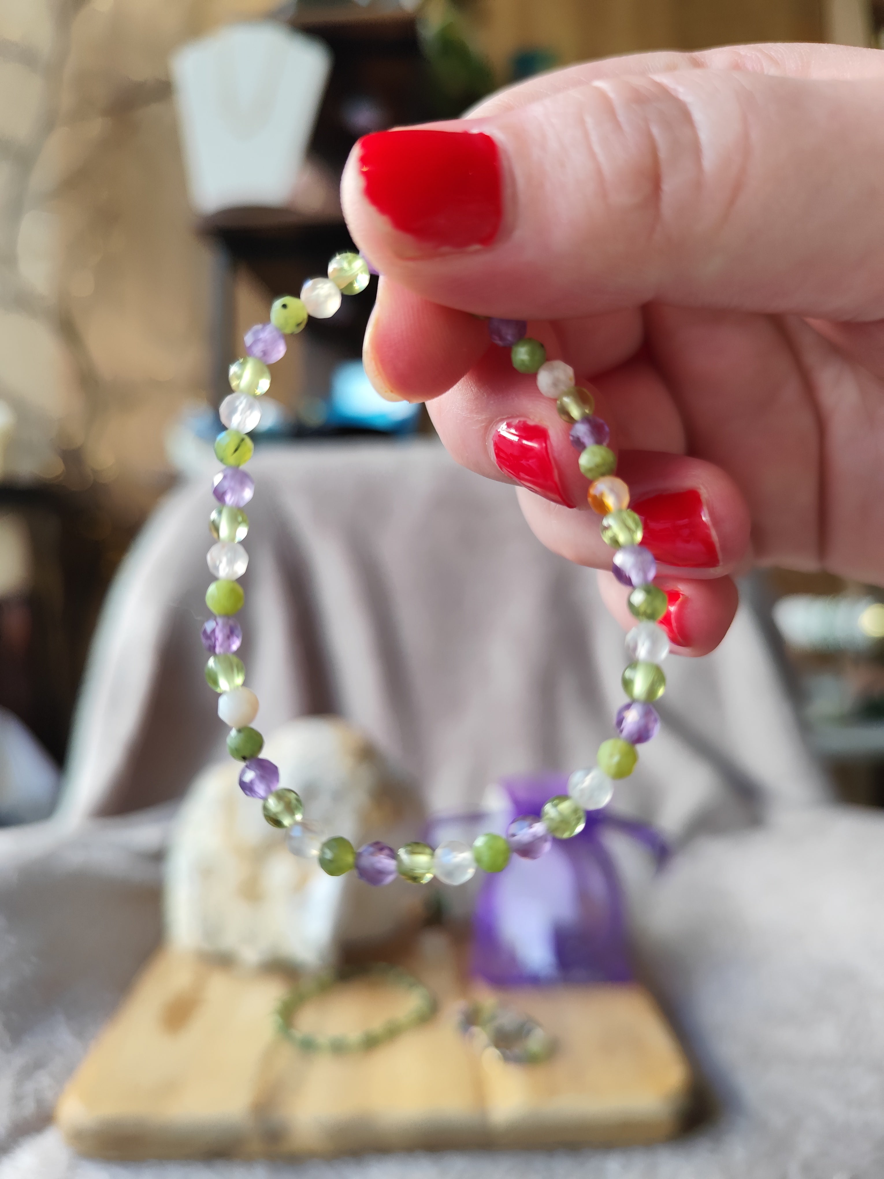 Bracelet “Éveil du Printemps” – Bracelet fait main en pierres naturelles