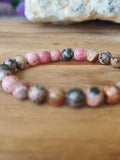 Bracelet Rhodochrosite Qualité A – Pierre Naturelle 6 mm