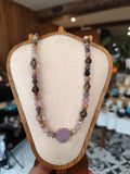 Collier Paix Intérieure – Améthyste, Pierre de Lune, Quartz Fumé & Lépidolite
