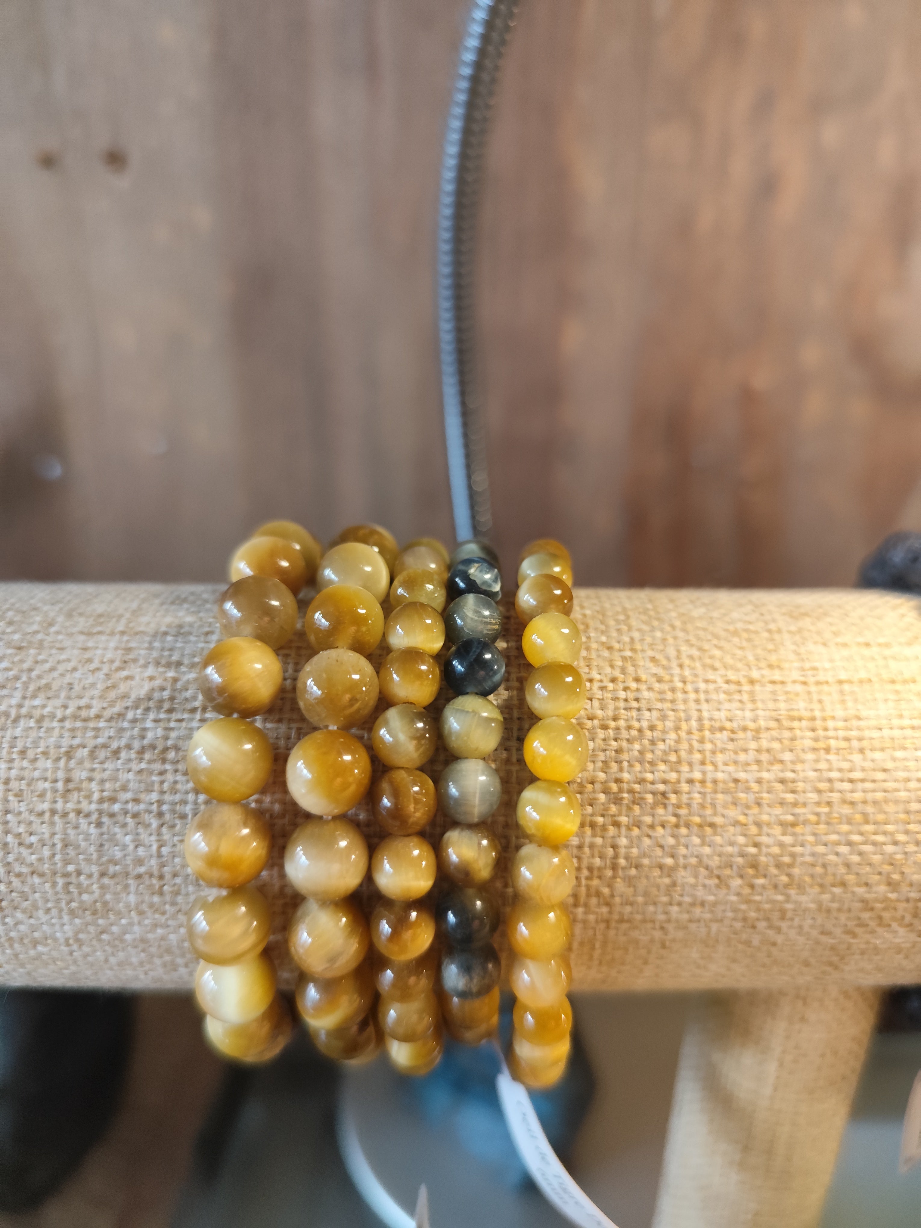 Bracelet oeil de tigre dorée