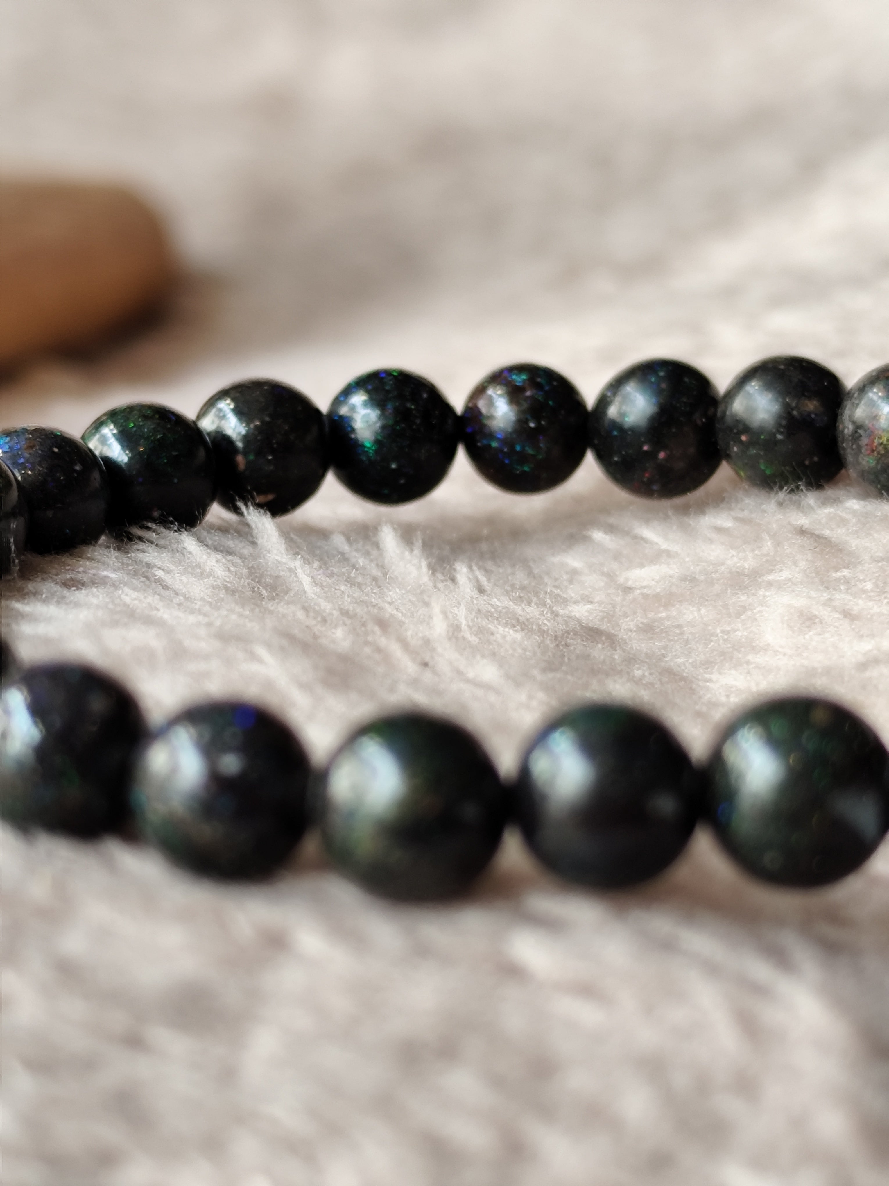Bracelet Opale Noire AA 7-8 mm