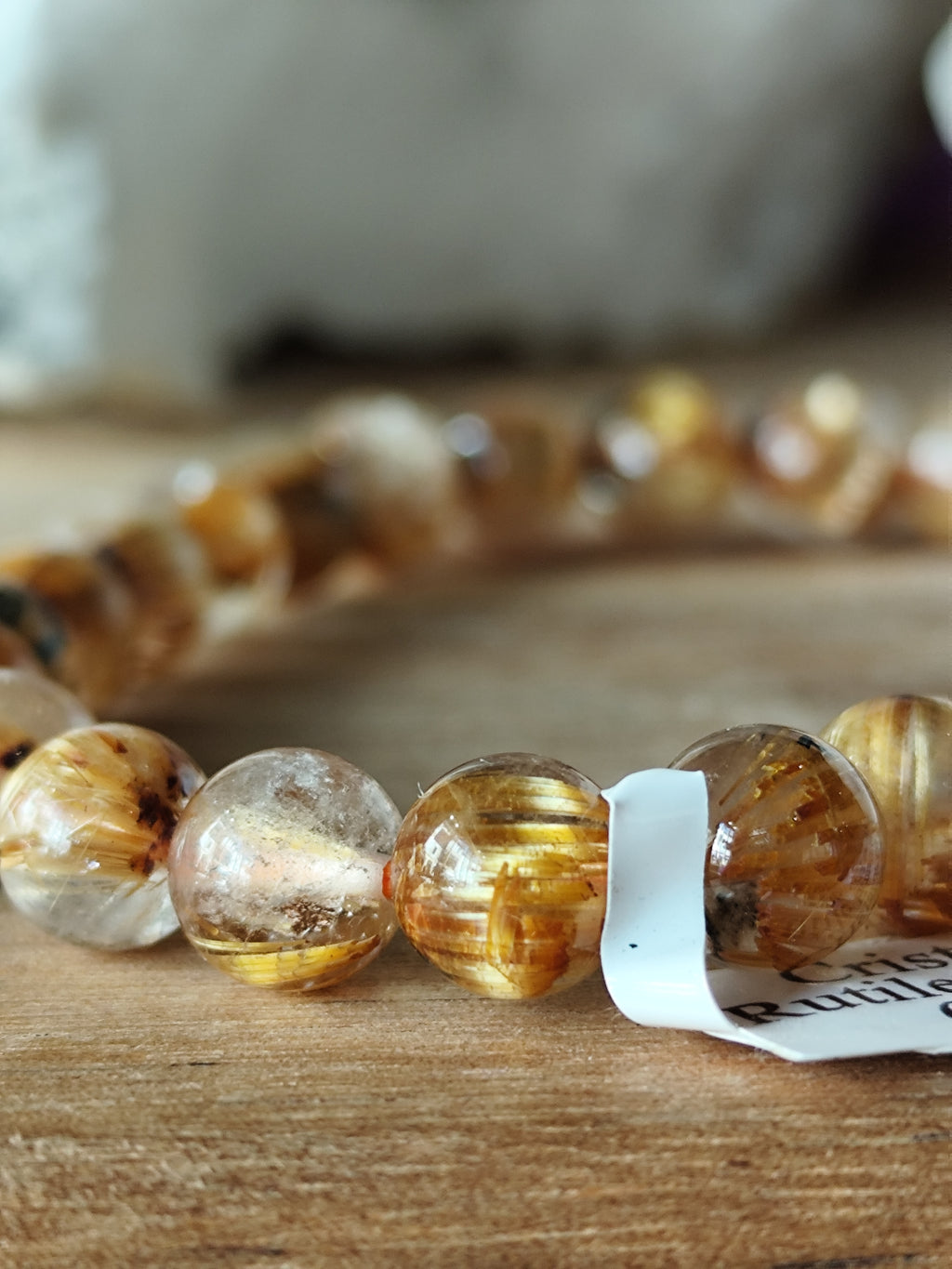 Bracelet Cristal de Roche Hématite AAA ( très rare )