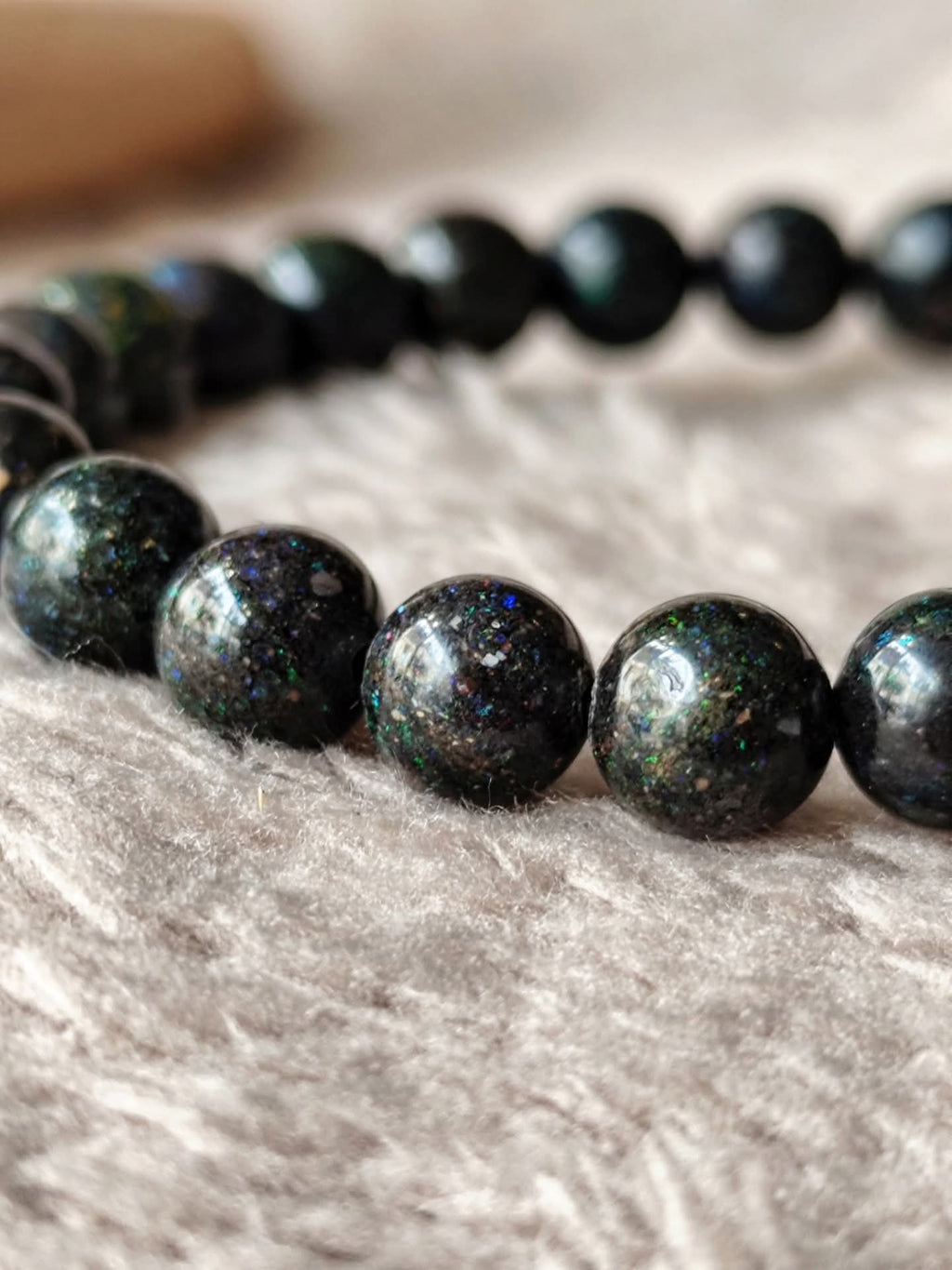 Bracelet Opale Noire AA 7-8 mm
