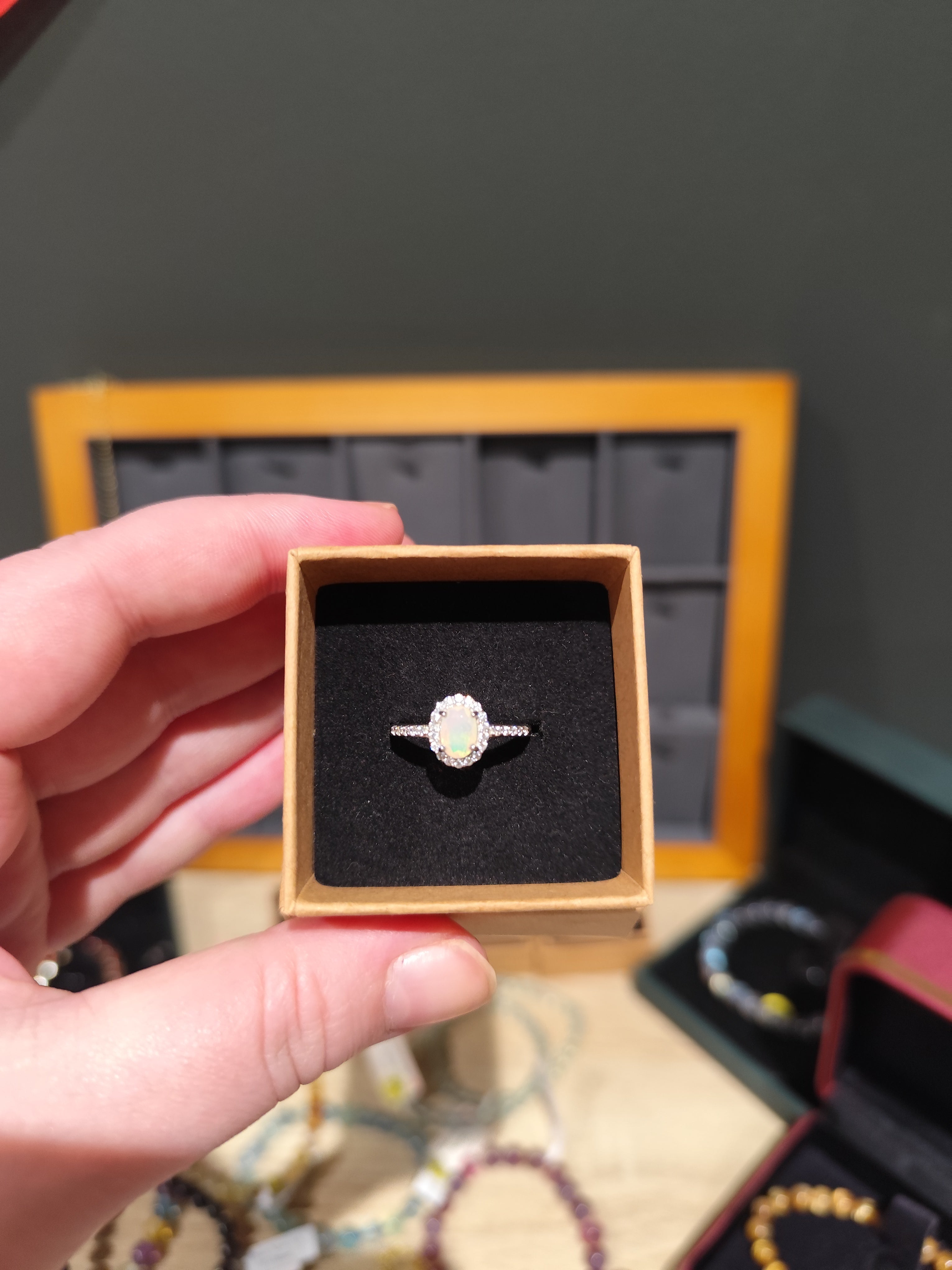 Bague Opale d’Australie Argent 925 – Taille 56 | Bijou Unique