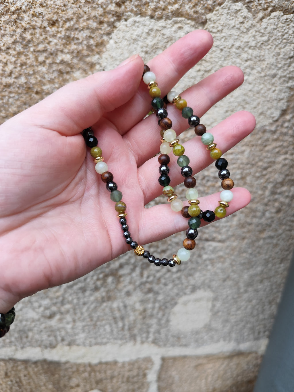 Sautoir Marguerite – Collier en Pierres Naturelles, Bijou Bohème et Lithothérapie