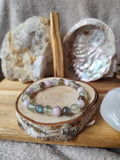 Éveil d’Âme – Bracelet Kunzite, Phrenite & Labradorite | Collection Œil de Luna
