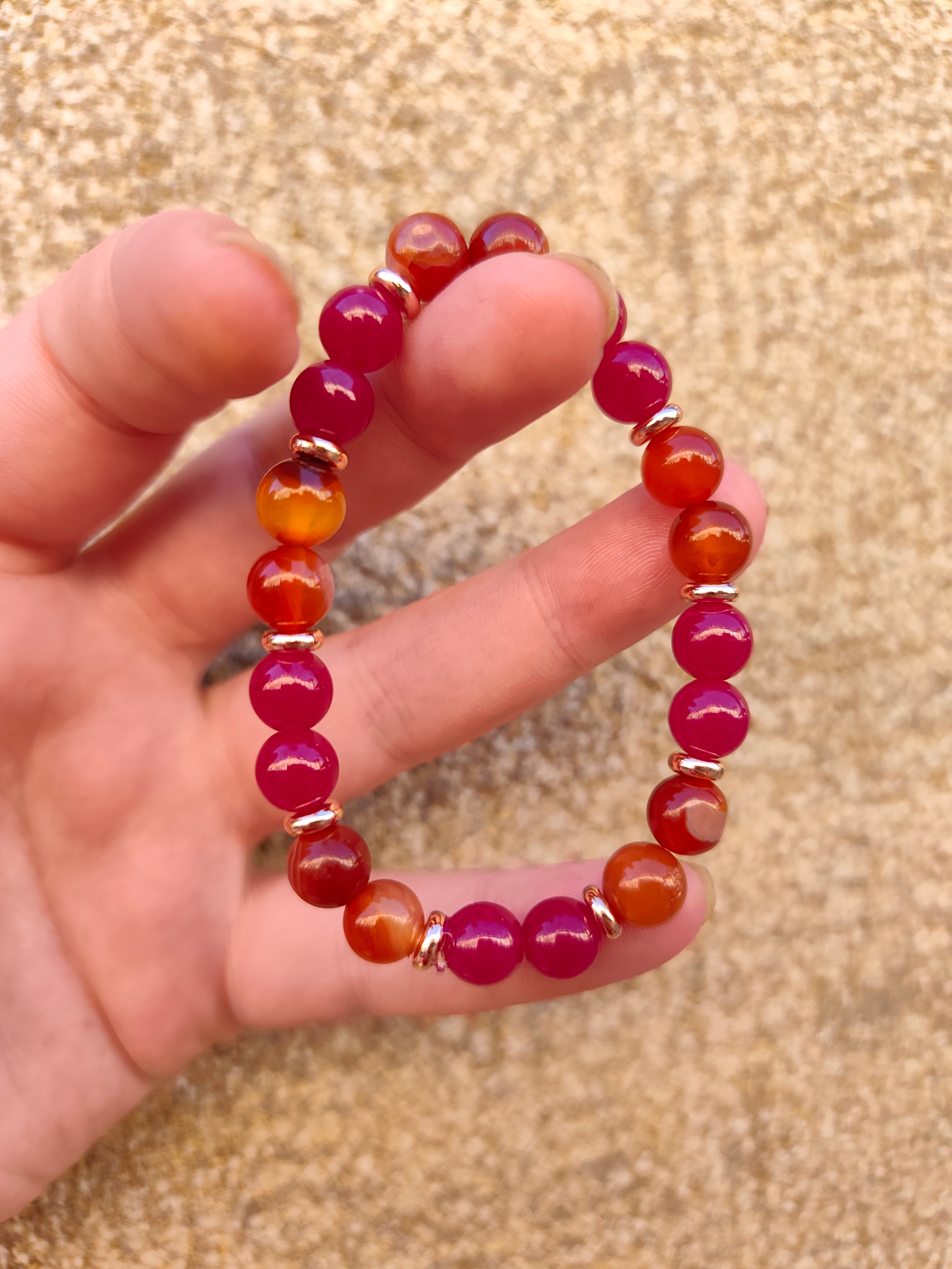 Bracelet « Sex on the Beach » – Rubis & Cornaline