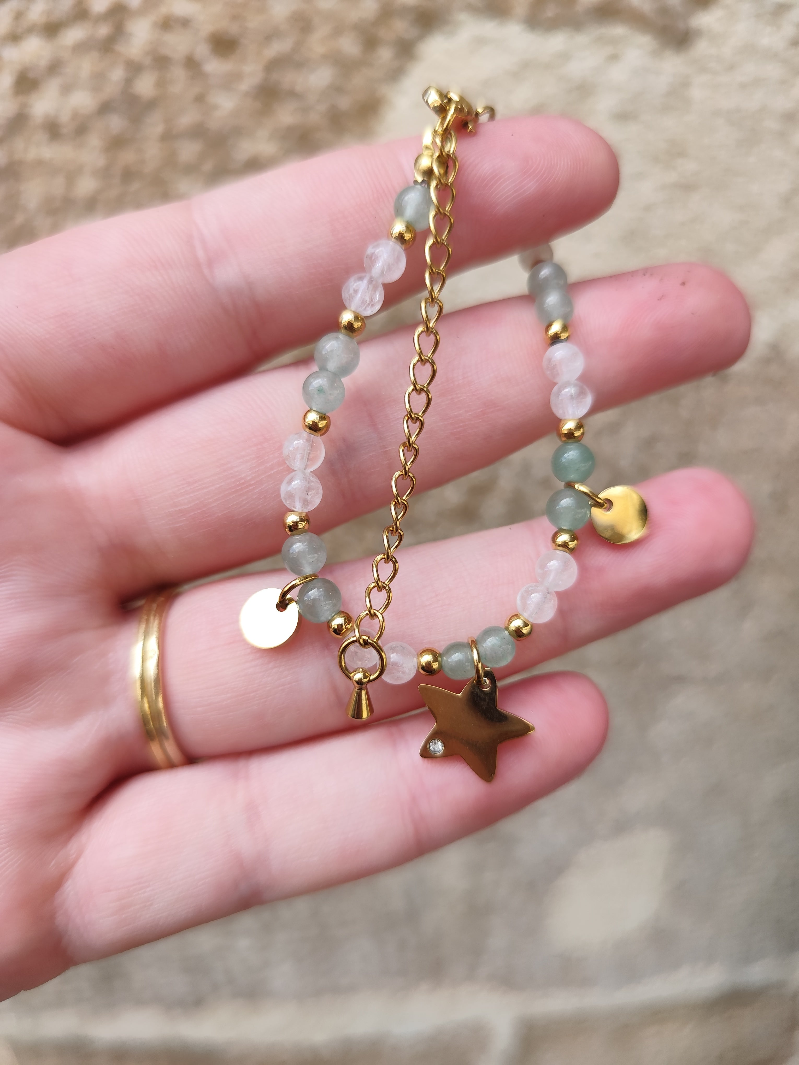 Bracelet "Mira" Aventurine verte