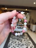 Bracelet intuitif – Grenat, Rhodonite, Pierre de Lune, Jade de Chine & Quartz Rose