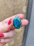 Chrysocolle serti argent ( 2 )