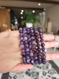 Bracelet Améthyste rubanée — Qualité AA