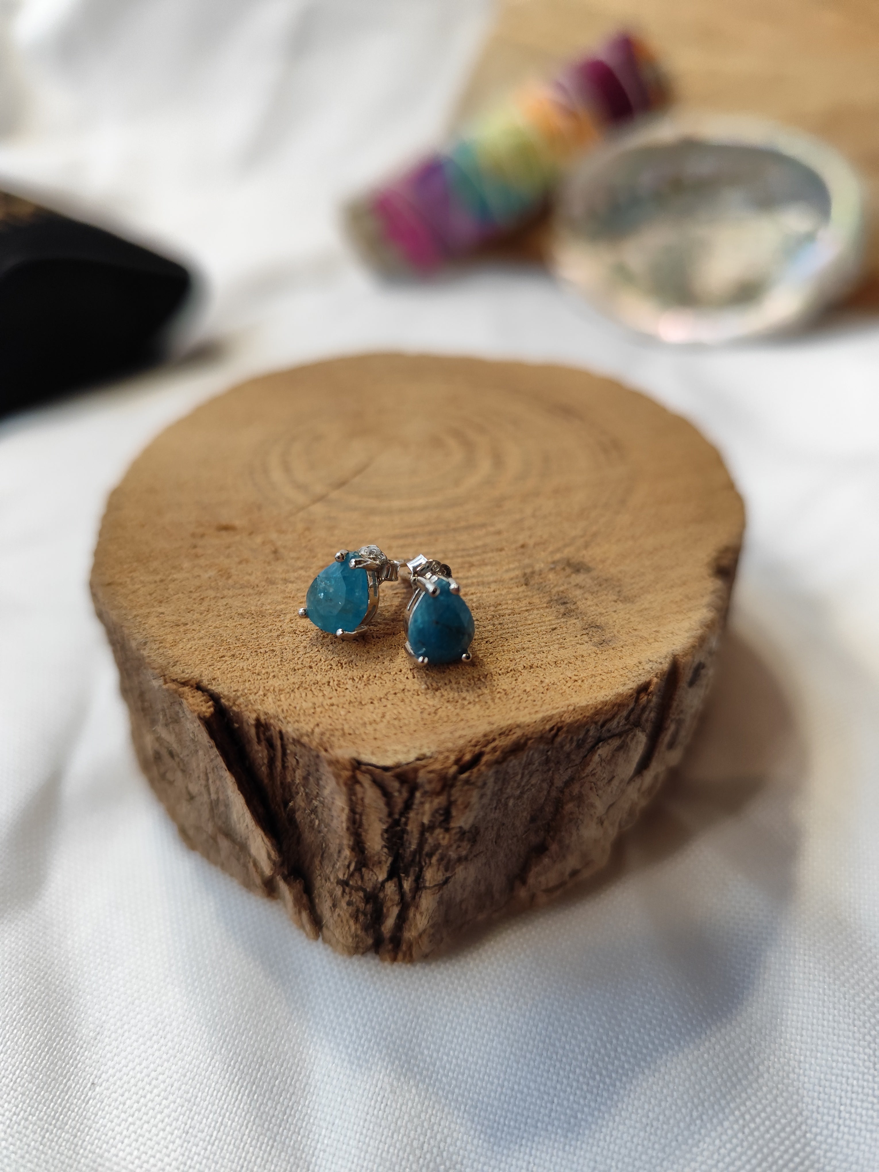 Boucles d'oreilles Apatite