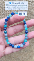 Bracelet Bleu / libération émotion