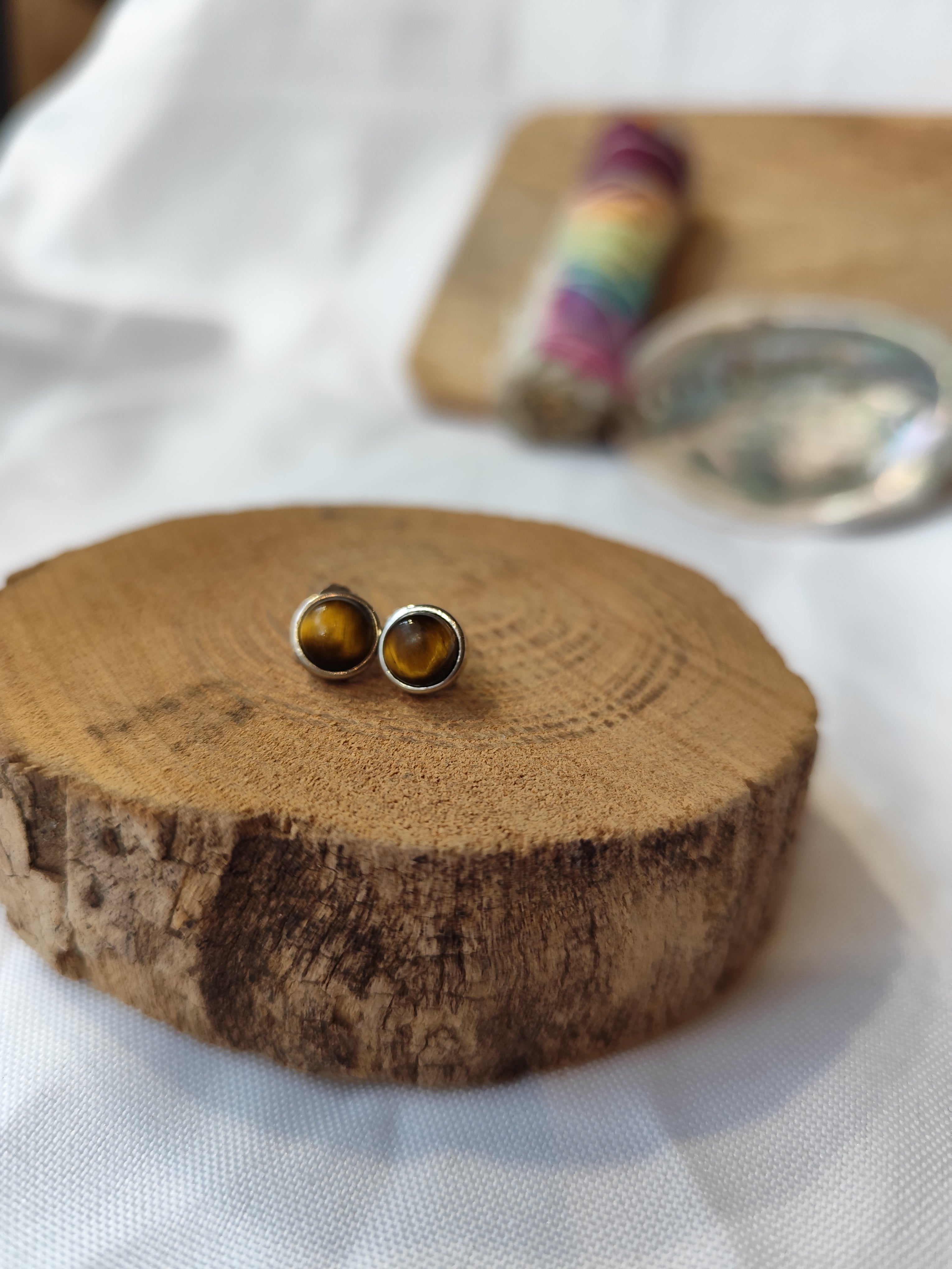 Boucles d'oreilles Oeil de Tigre