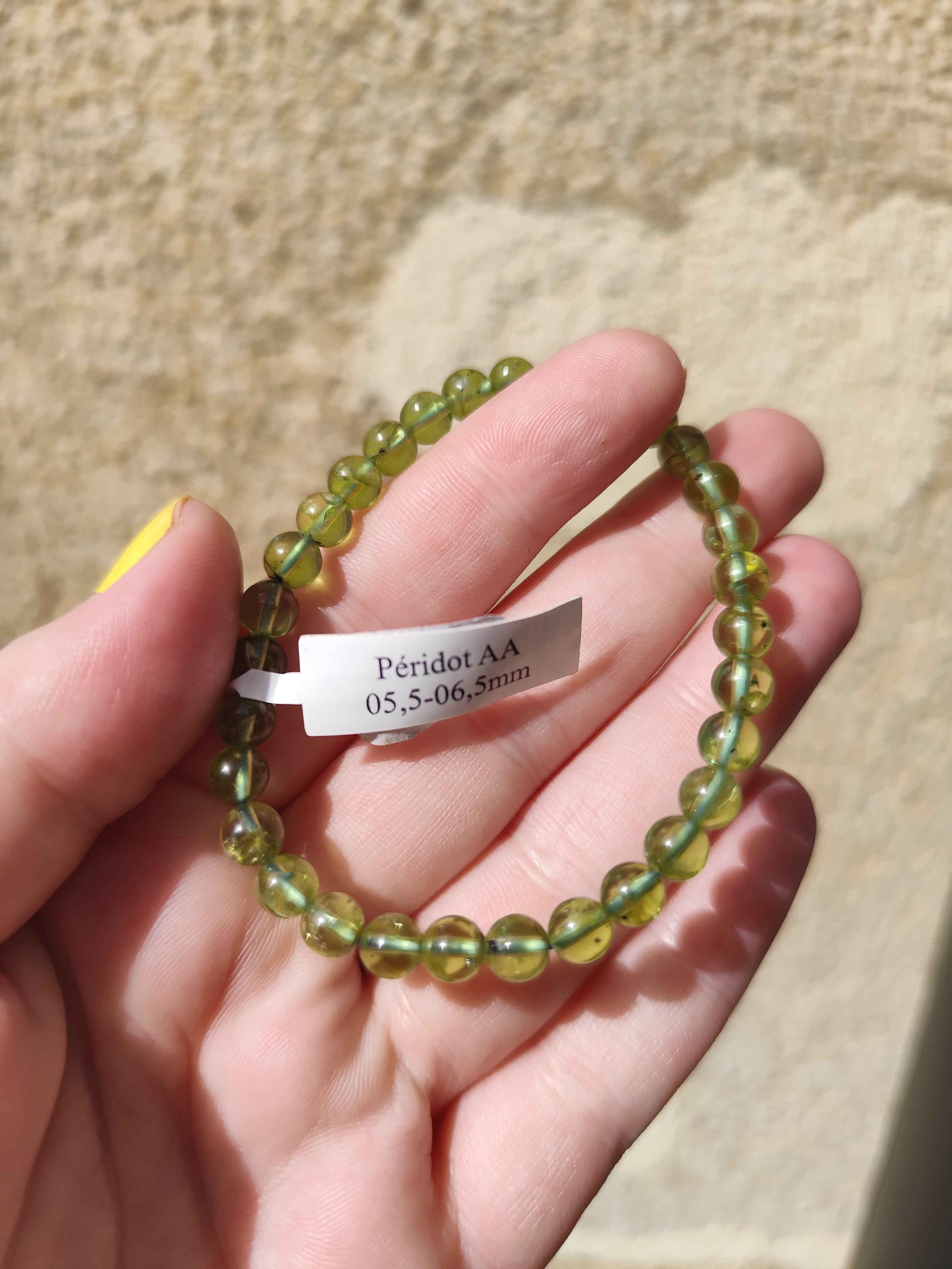 Bracelet Péridot AA