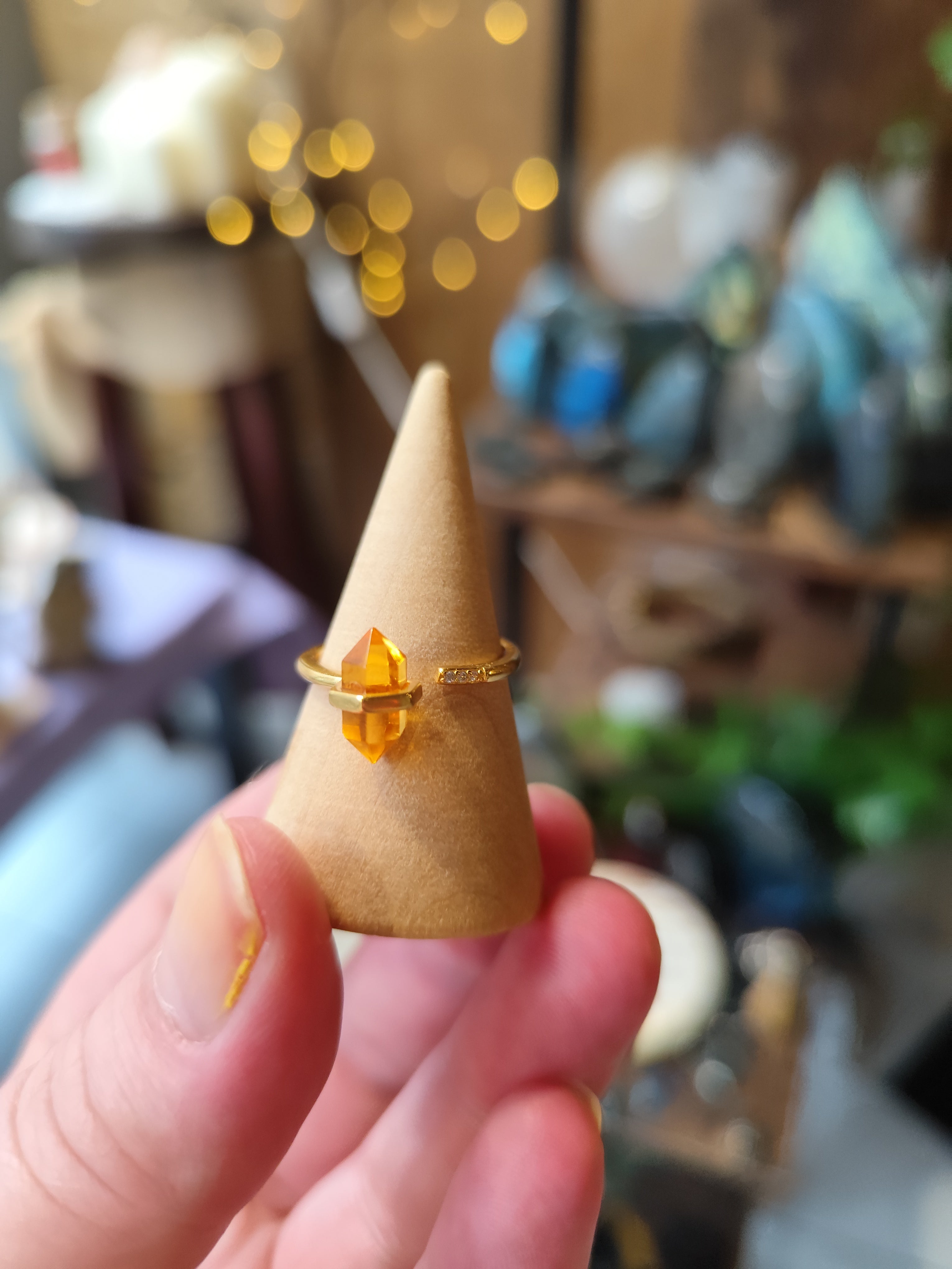 Bague pointe  Citrine