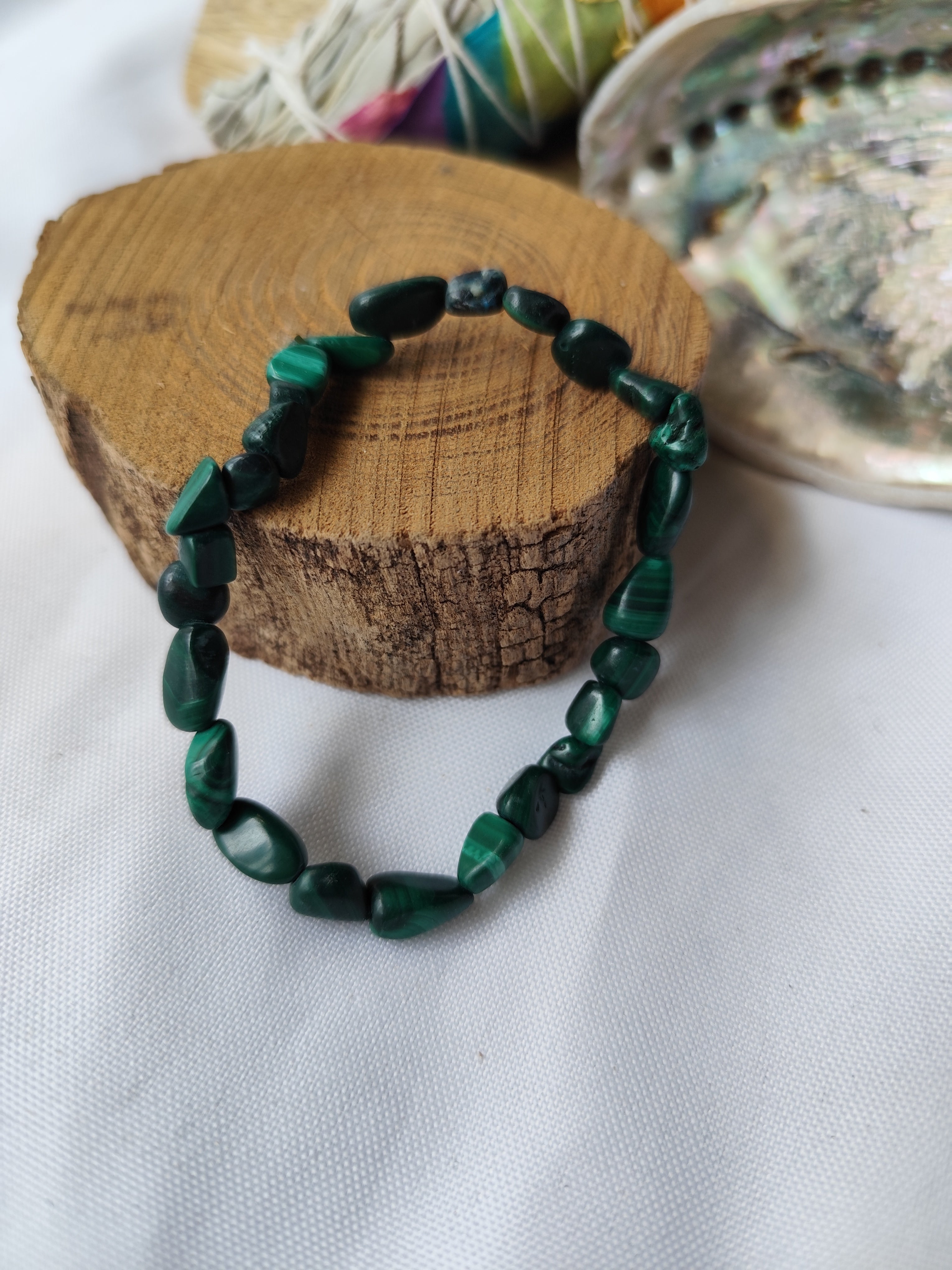 Bracelet grain Malachite