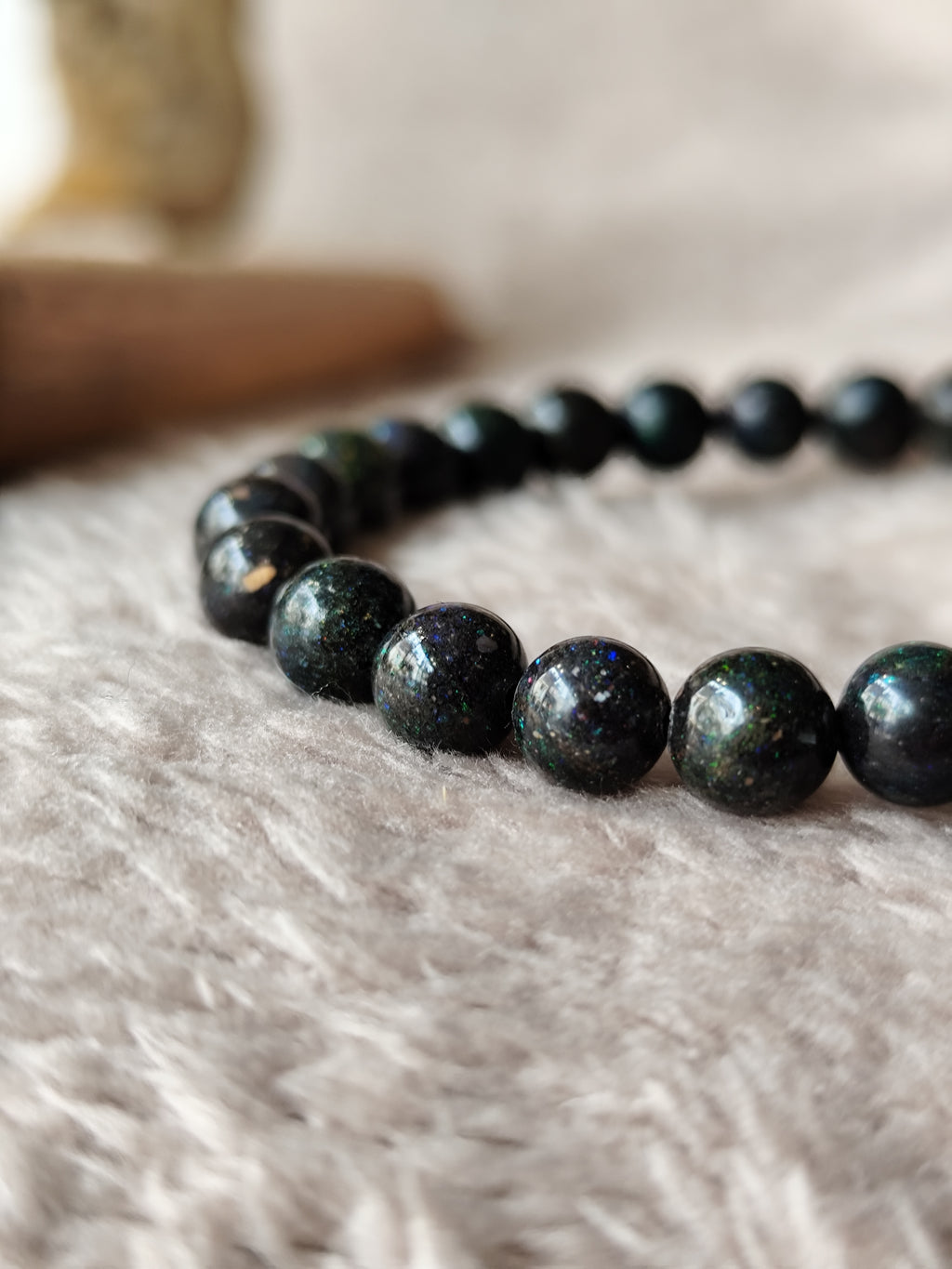 Bracelet Opale Noire AA 7-8 mm