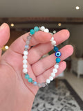Bracelet Œil Gardien — Amazonite, Nacre, Apatite & Labradorite