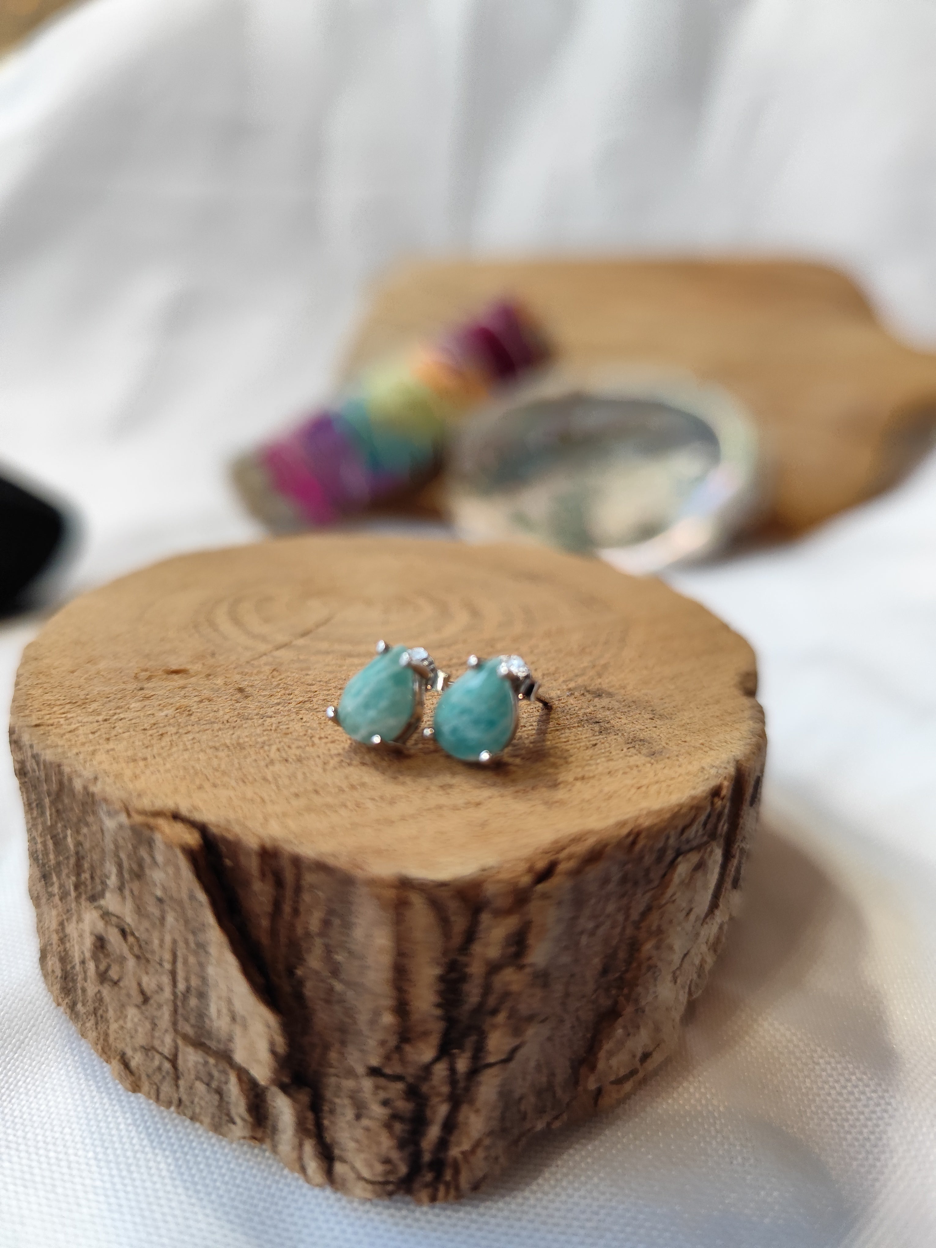Puces d'oreilles Amazonite
