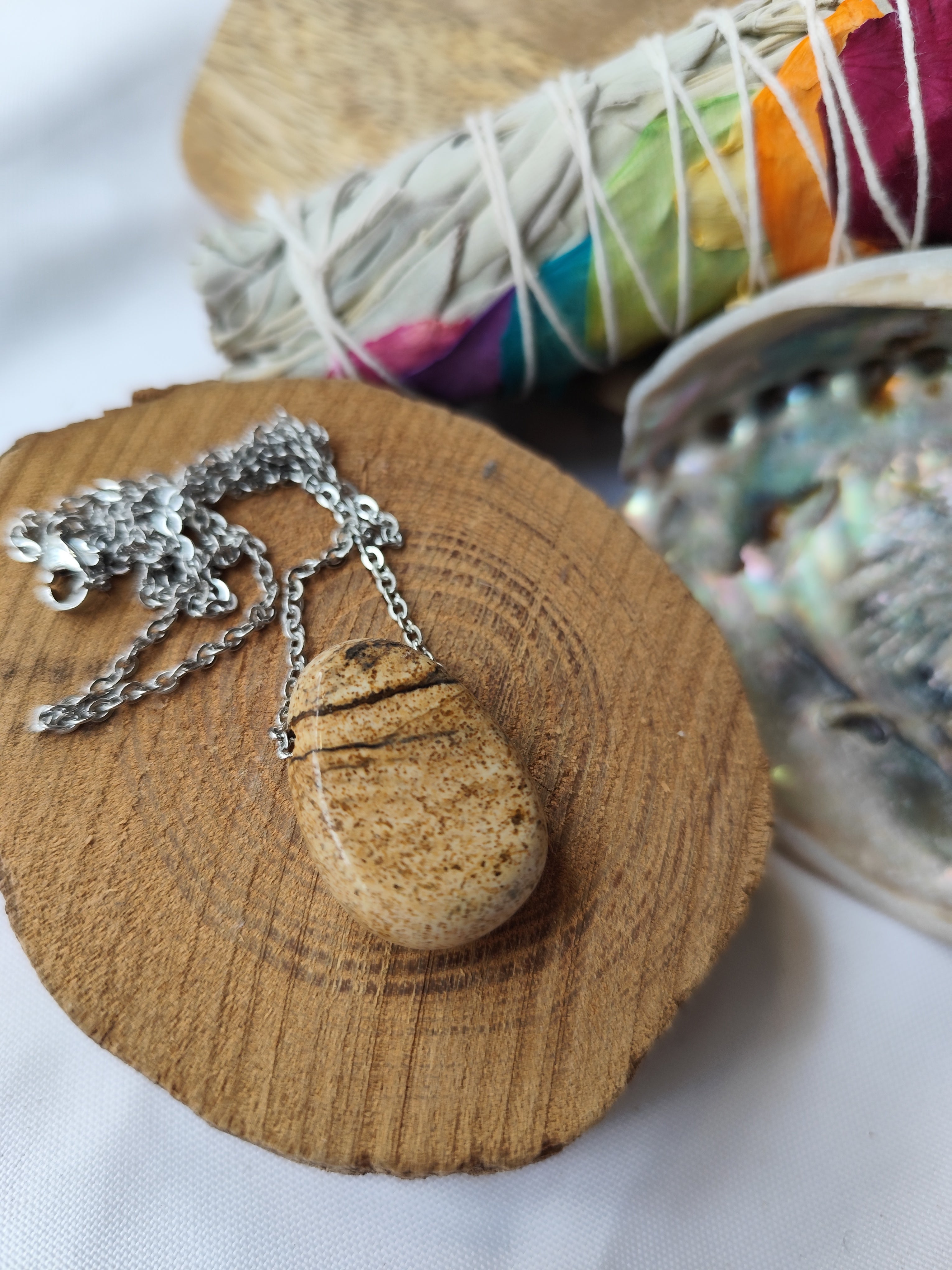 Pendentif Jaspe Paysage