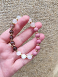 Collection Alma – Bracelet dégradé rose fait main unique