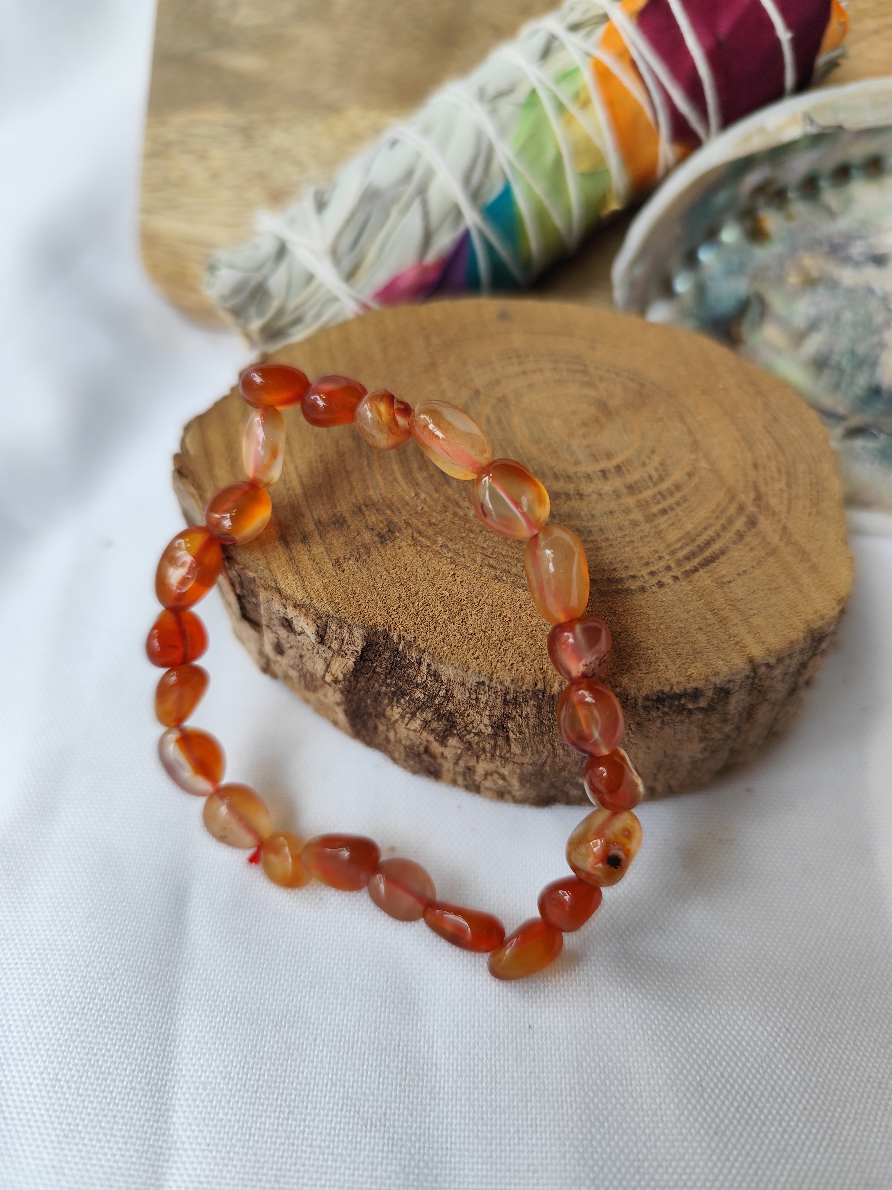 Bracelet grain Cornaline