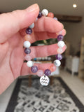 Bracelet Astro Verseau ♒ — Howlite, Agate rose & Améthyste