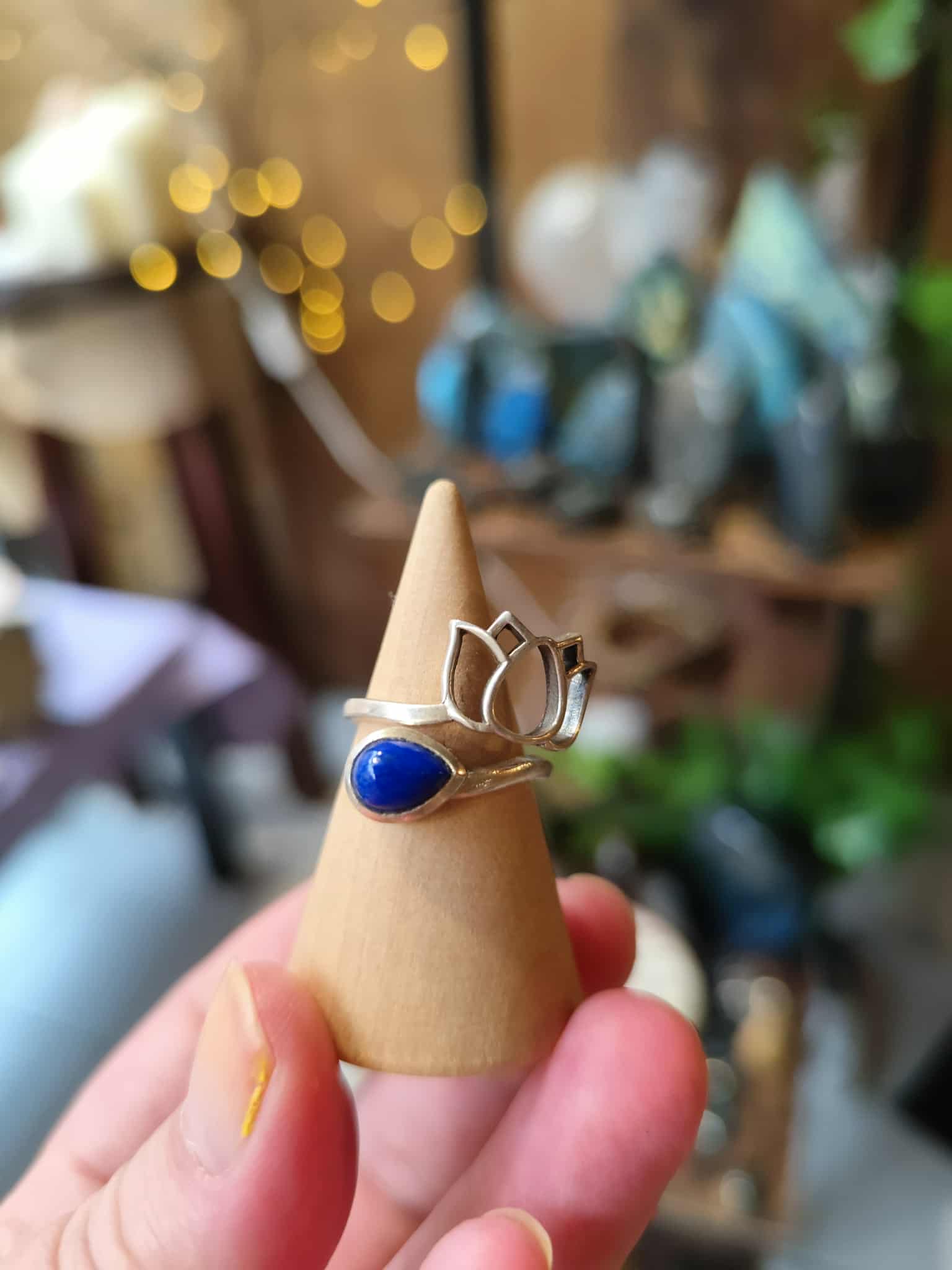 Bague Lotus Lapis Lazuli