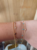 Bracelet Turquoise & Tourmaline Rose -